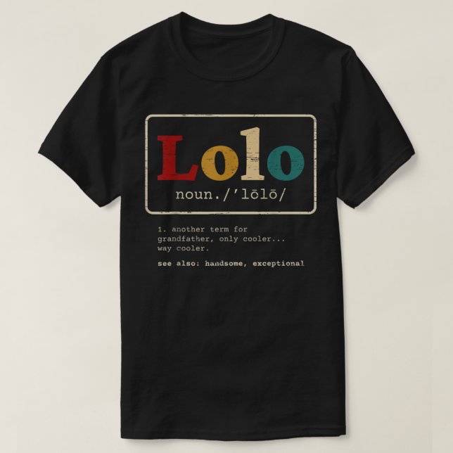 Camiseta Lolo Definición de abuelo filipino para un Pinoy (Diseño del anverso)