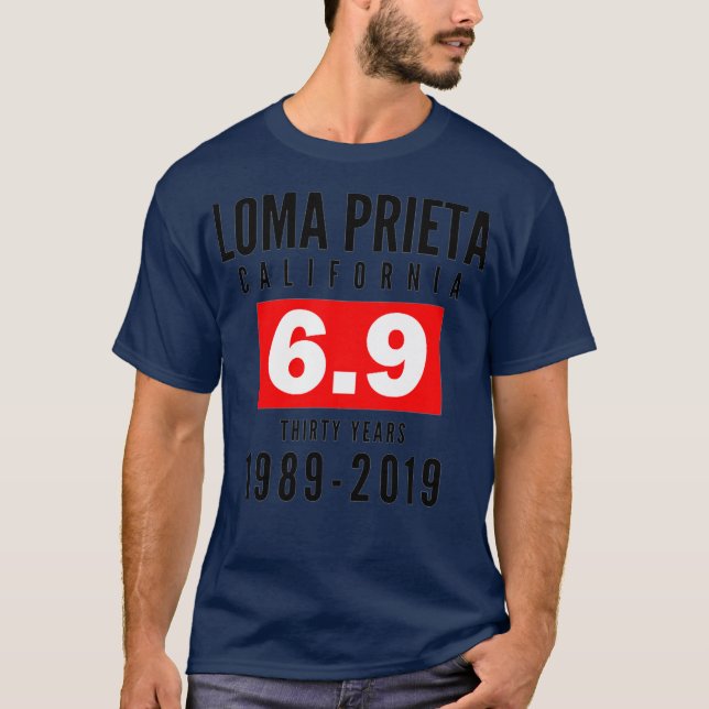 Camiseta Loma Prieta 1989 Terremoto en la Bahía Premium (Anverso)