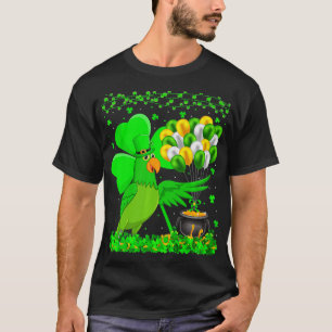 Camiseta Lomo de ave perdida Funny Shamrock Parrot St Patri