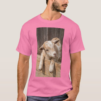 Camiseta Lona de fotografía de granja rústica con cabra beb