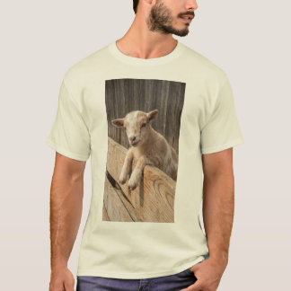 Camiseta Lona de fotografía de granja rústica con cabra beb