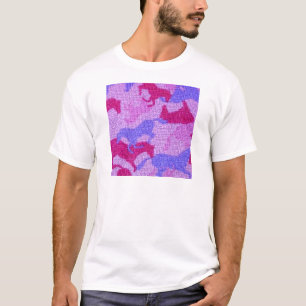 Camiseta Lona rosada de los caballos