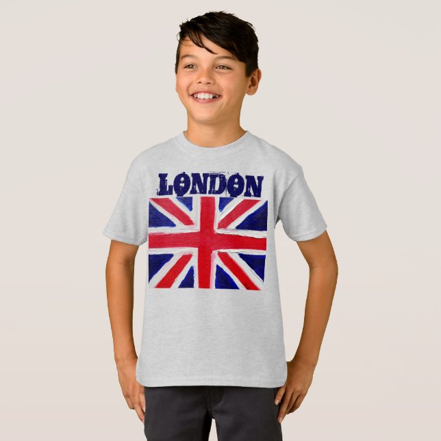 Camiseta London Black Modern Boys England Reino Unido (Anverso completo)