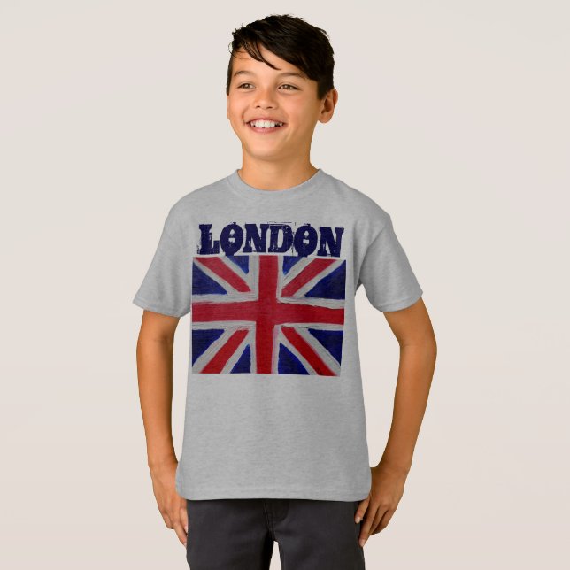 Camiseta London Black Modern Boys England Reino Unido (Anverso completo)