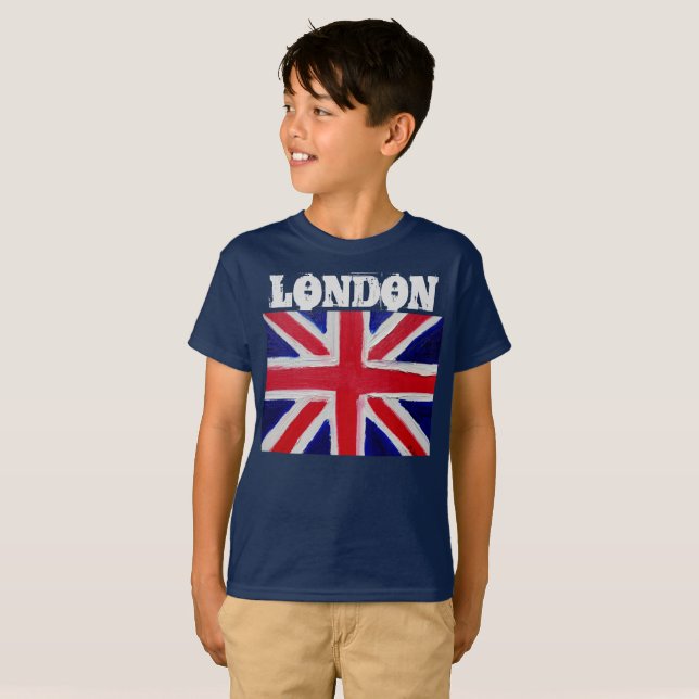 Camiseta London Black Modern Boys England Reino Unido (Anverso completo)