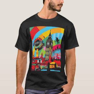 Camiseta London Bridge Big Ben Arte Pop Viajero
