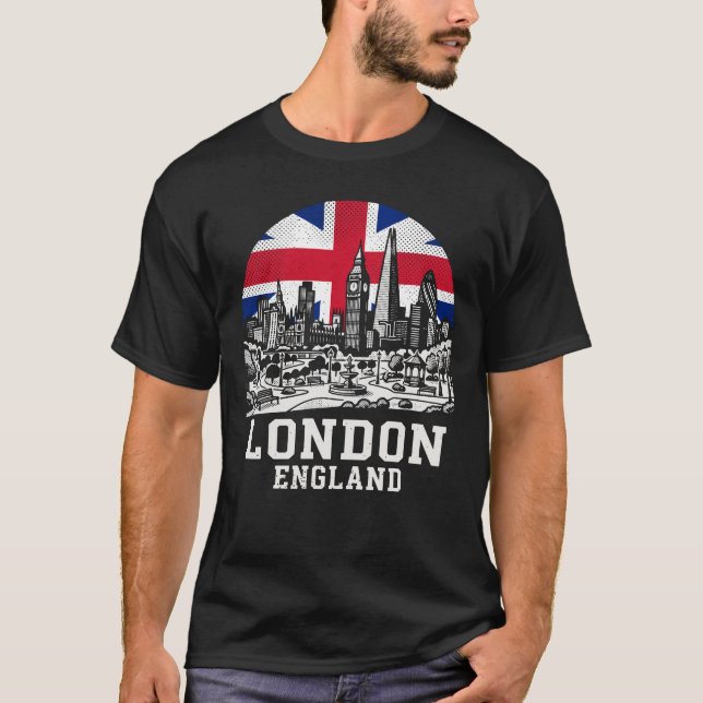 Camiseta London City England United Kingdom Flag (Anverso)