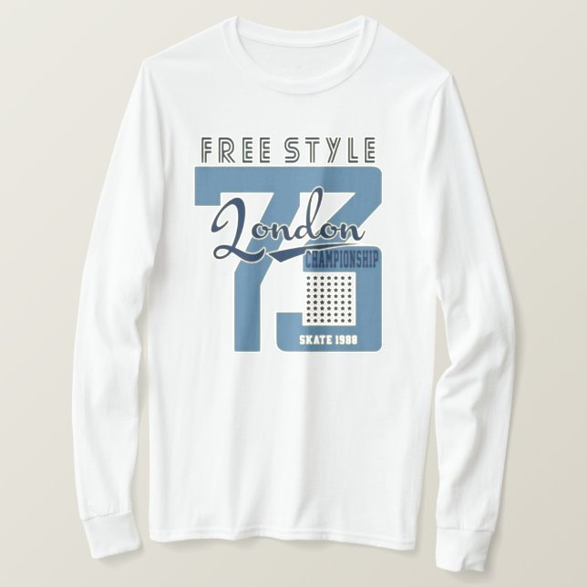 Camiseta London England College athletic varsity Style (Anverso del diseño)