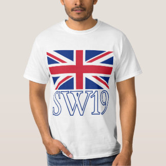 Camiseta London Postcode SW19 con Union Jack
