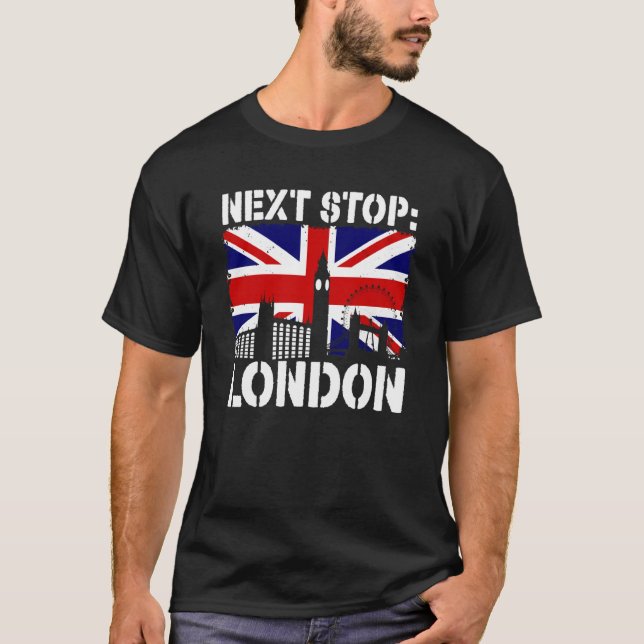 Camiseta London Summer Vacation Trip Next Stop Vacay Vibes  (Anverso)