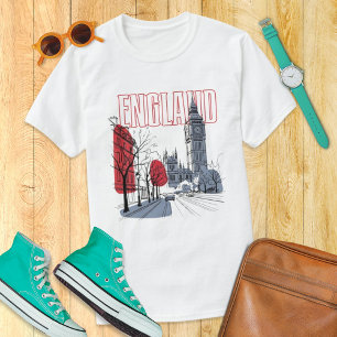 Camiseta London Tower Bridge Sketch Reino Unido Travel Souv
