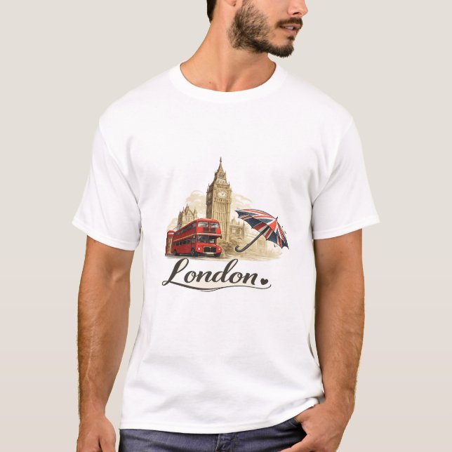 Camiseta London Travel Graphic Men's T-Shirt  (Anverso)