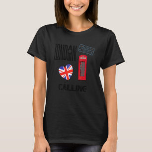 Camiseta Londres Atracciones Recuerdo Cabina Gran Bretaña F
