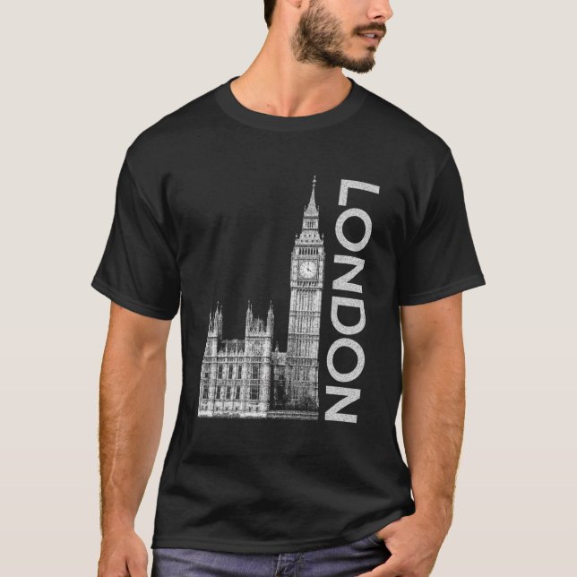 Camiseta Londres Big Ben Hoodie Para Mujeres Hombres (Anverso)