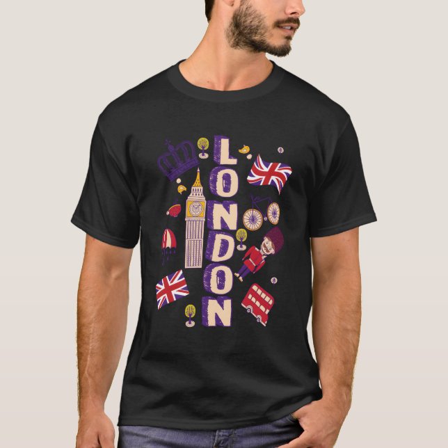 Camiseta Londres Cute Reino Unido Gran Bretaña Regalo diver (Anverso)