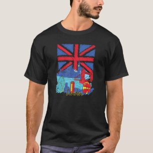 Camiseta Londres Gran Bretaña Bandera Londres Doble Decorac
