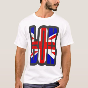 Camiseta Londres Gran Bretaña Bandera Roja Azul Reino Unido