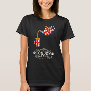 Camiseta Londres Idea Para Niños Con Bandera Union Jack De 