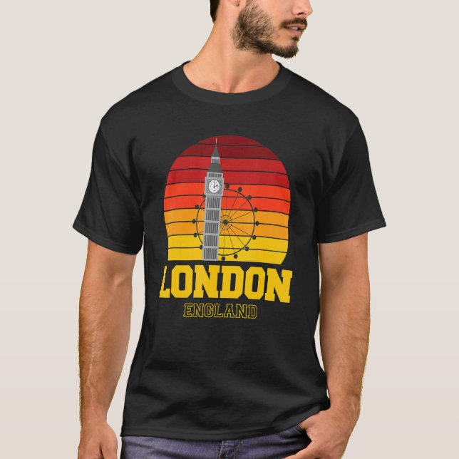 Camiseta Londres Inglaterra Big Ben Retro Westminster (Anverso)