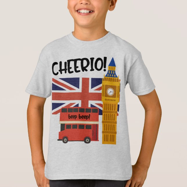 Camiseta Londres Inglaterra Cheerio Reino Unido Gran Ben (Anverso)