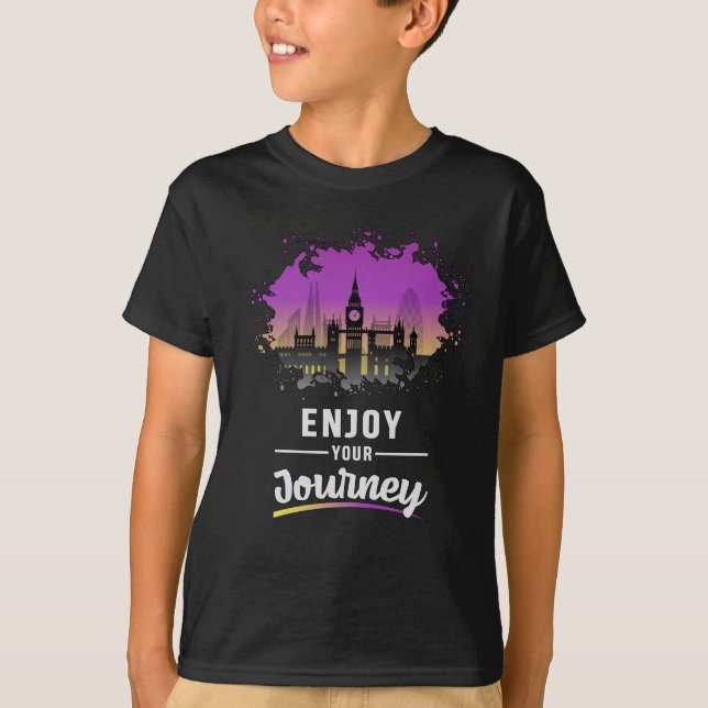 Camiseta Londres Inglaterra City Cityscape Skyline Funny Gi (Anverso)
