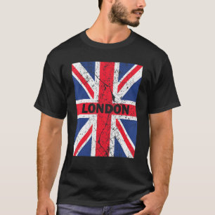Camiseta Londres, Inglaterra, con la bandera de la Unión Ja