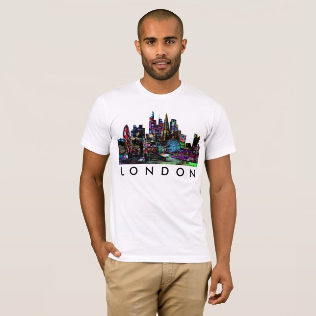 Camiseta Londres, Inglaterra en graffiti (Anverso completo)