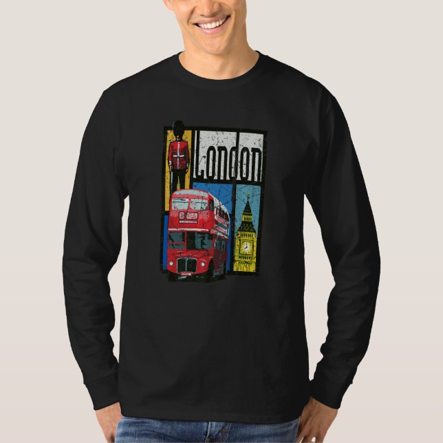 Camiseta Londres Inglaterra Gran Ben Doble Decker Guardia d (Anverso)