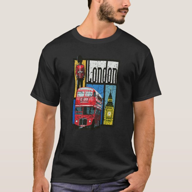 Camiseta Londres Inglaterra Gran Ben Doble Decker Guardia d (Anverso)