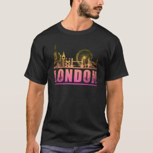 Camiseta Londres Inglaterra Línea de la Ciudadela Cityscape