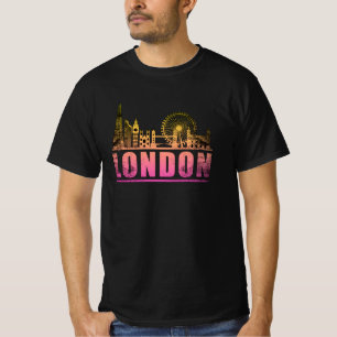 Camiseta Londres Inglaterra Línea de la Ciudadela Cityscape