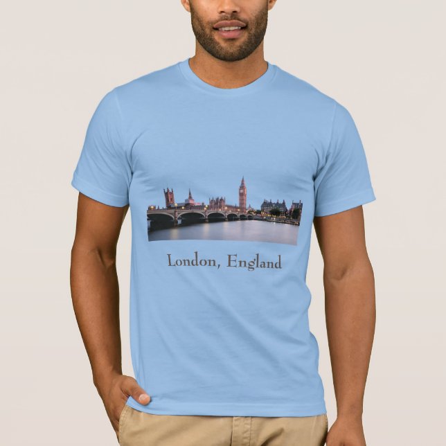 Camiseta Londres, Inglaterra, paisaje urbano (Anverso)