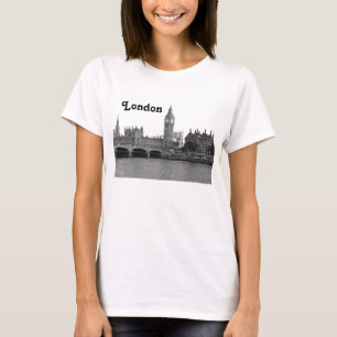 Camiseta Londres Inglaterra Reino Unido Silueta Grabada