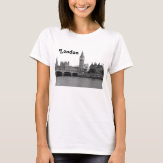 Camiseta Londres Inglaterra Reino Unido Silueta Grabada