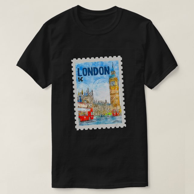 Camiseta Londres Inglaterra Reino Unido Viaje en inglés Est (Diseño del anverso)