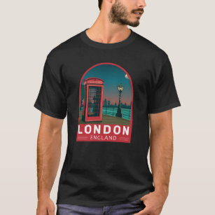 Camiseta Londres Inglaterra Retro Viaje Arte Vintage