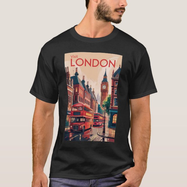 Camiseta Londres Inglaterra Viaje de arte (Anverso)