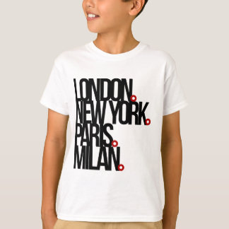 Camiseta Londres Nueva York París Milán