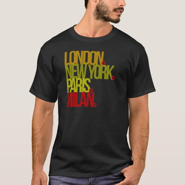 Camiseta Londres NY París Milano (Anverso)