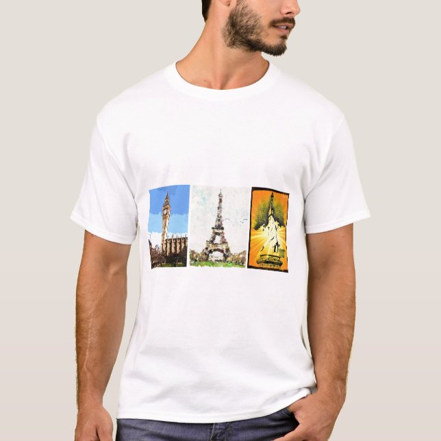 Camiseta Londres, París, Nueva York (Anverso)