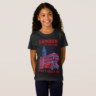 Camiseta Londres que llama el vintage Inglaterra del viaje