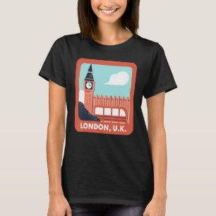 Camiseta Londres Reino Unido Inglaterra Big Ben Clásico Via