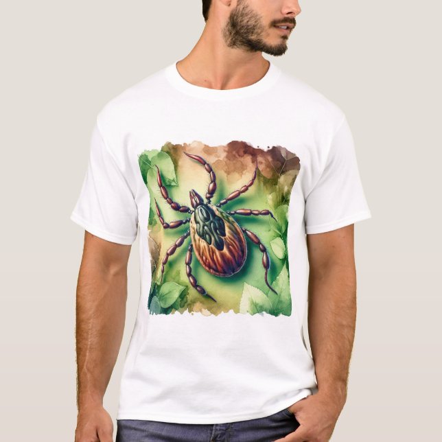 Camiseta Lone Star Tick Painting REF86 - Watercolor (Anverso)