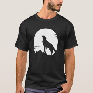 Camiseta Lone Wolf Howling En La Luna Ululate Jackal Anima