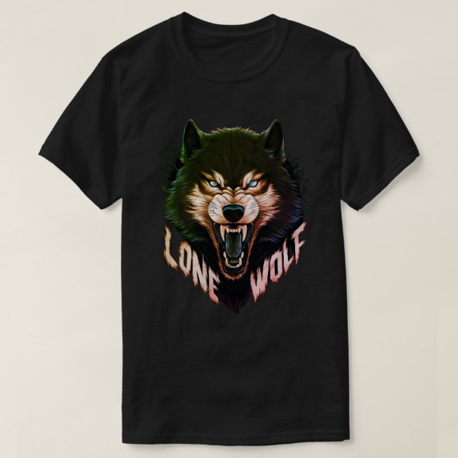 Camiseta Lone Wolf Wild Wolf Head (Diseño del anverso)