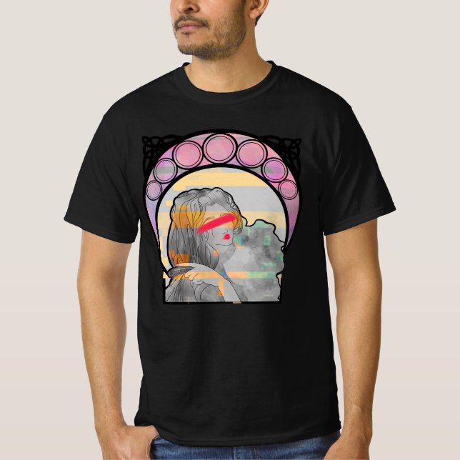 Camiseta Lonely Doll Glitch Art (Anverso)