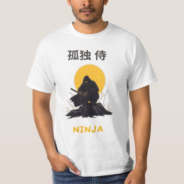 Camiseta Lonely Ninja Samurai Art Design (Anverso)