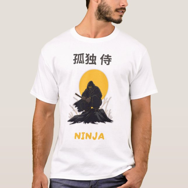 Camiseta Lonely Ninja Samurai Art Design (Anverso)