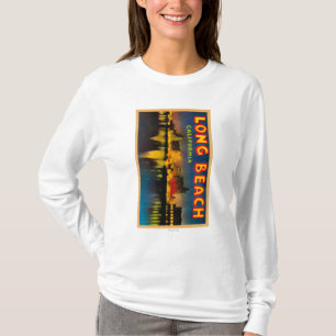 Camiseta Long Beach, California - escenas grandes de la
