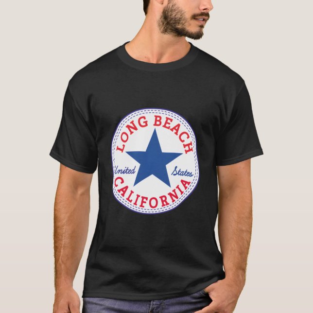 Camiseta Long Beach California Estados Unidos Hoodie Pul (Anverso)